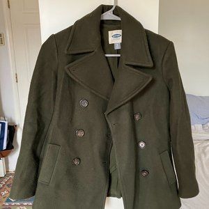 Olive Green Peacoat Old Navy XS
